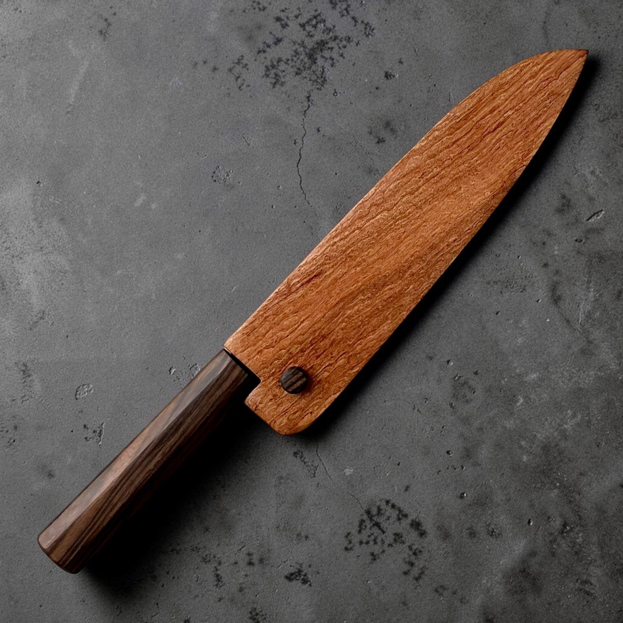 Dao Vua V3 52100 Kurouchi Gyuto 210mm wooden saya