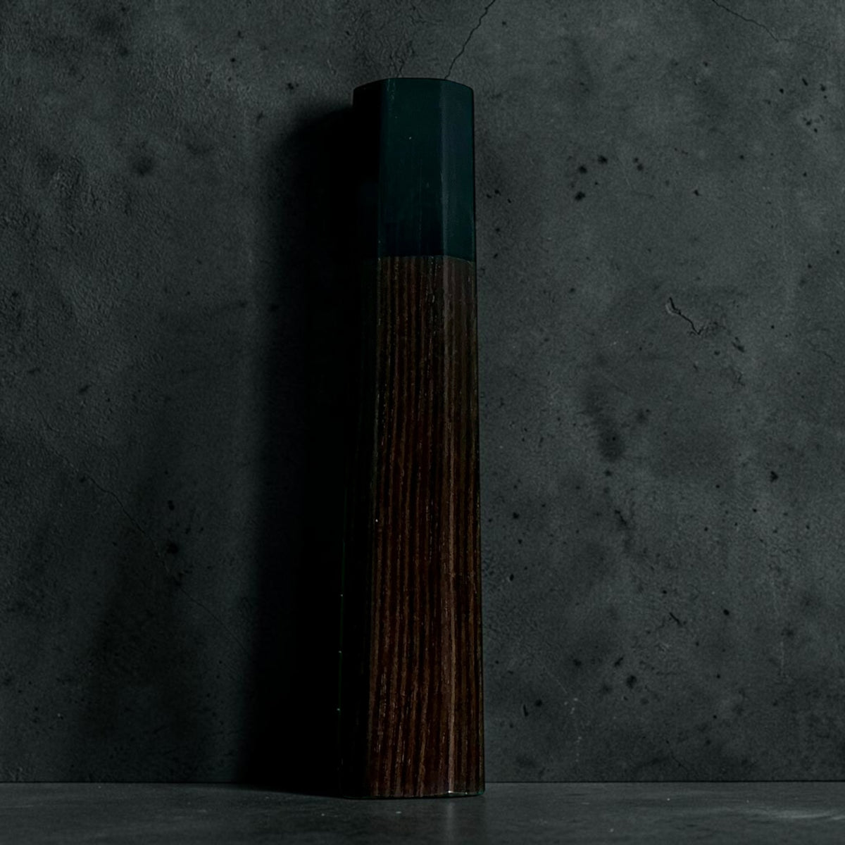 Ebony and horn wa handle No. 6, 124 mm, dark horn and straight ebony grain #handle_no. 6 - 124 mm