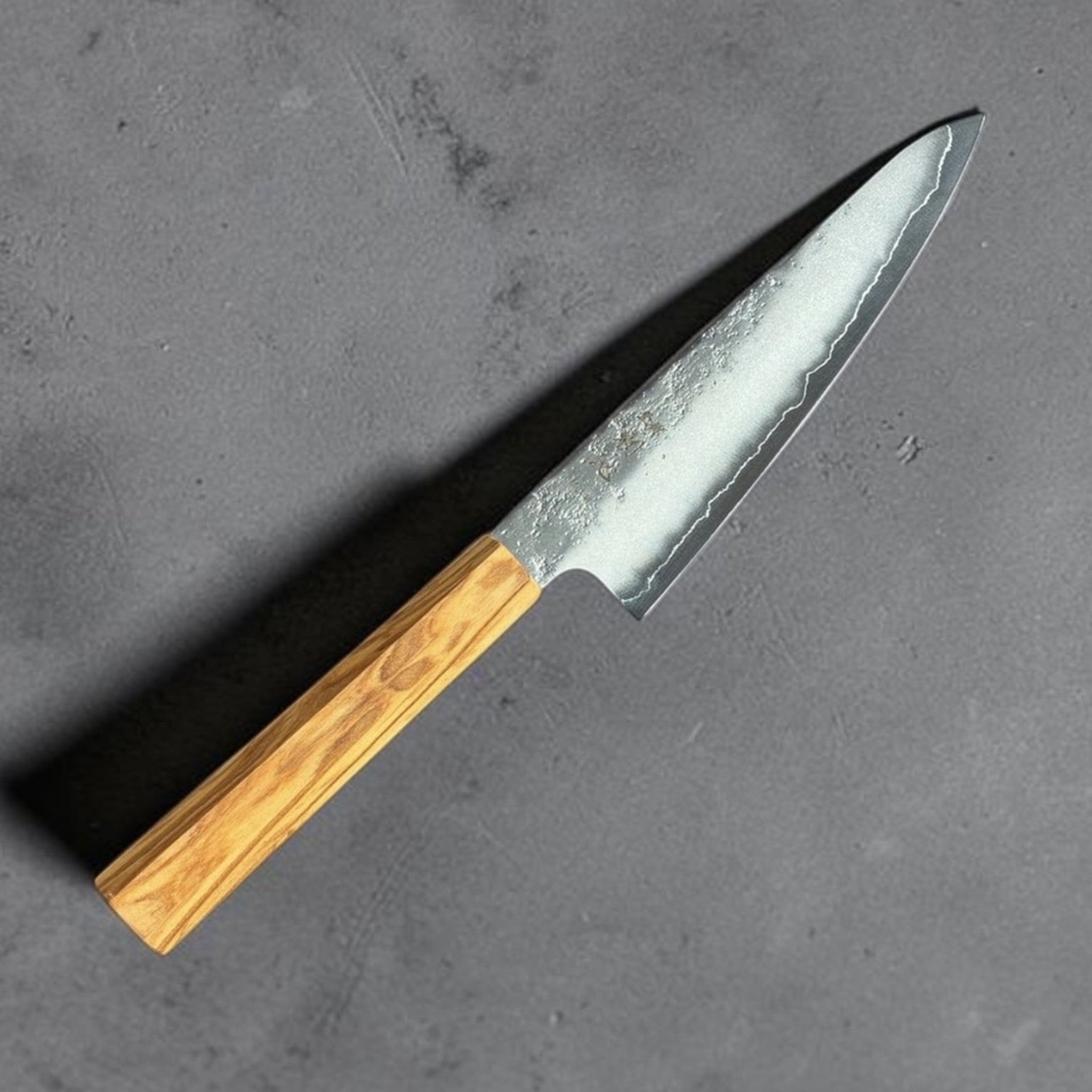 Hatsukokoro Ginrei Silver #3 Ko Santoku 150mm with Mono Ebony Handle