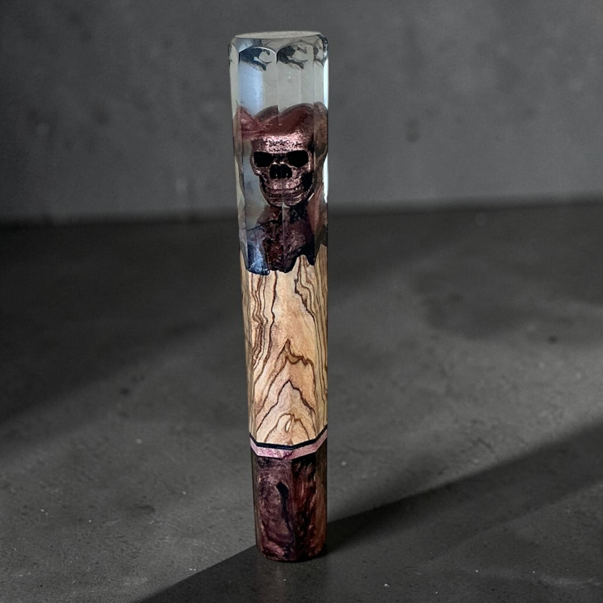 Manico wa giapponese personalizzato Prisma Copper Skull, 142mm