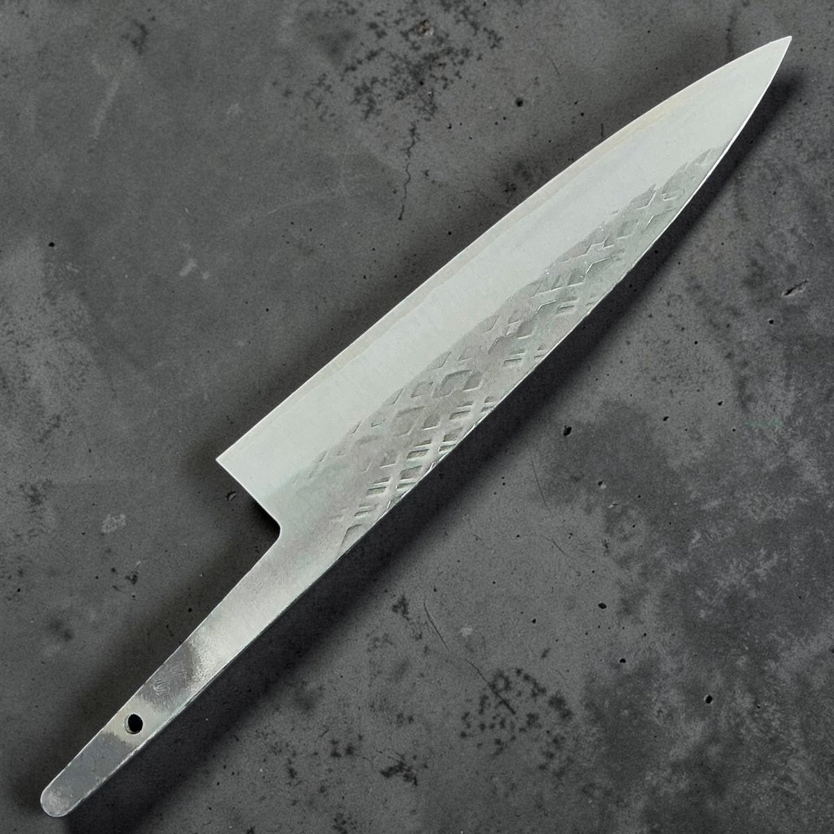Tokushu Knife Hammertone SLD Hiraki Petty 165mm, samo ostrze, widok z tyłu #handle_blade only