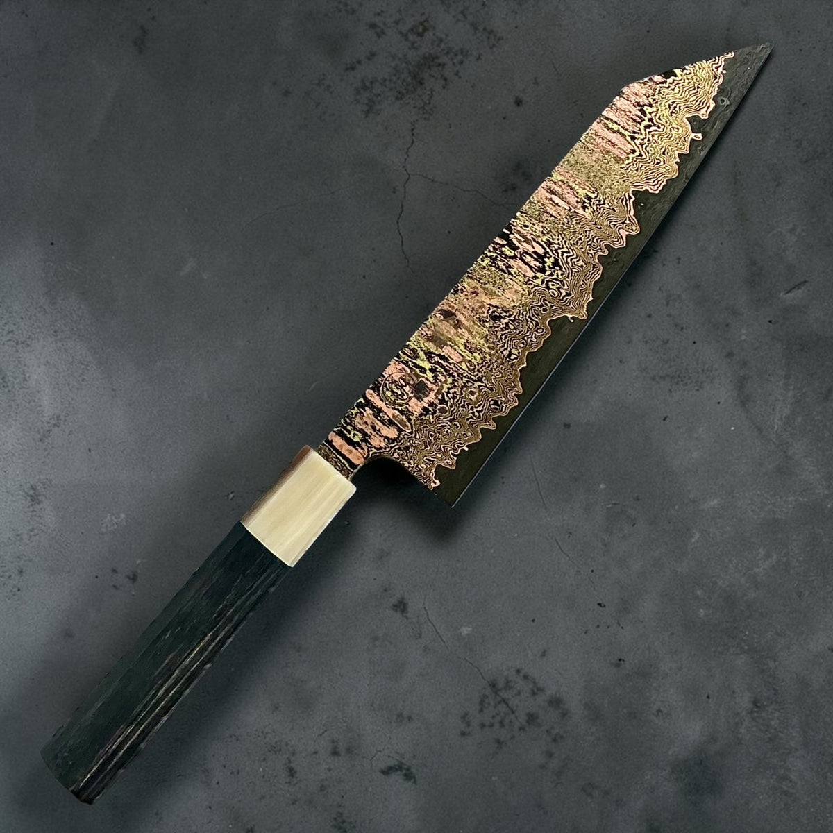 Tu Nguyen 52100 rainbow Damascus kiritsuke gyuto 210mm, Knife 1, photo 1 #knife_knife 1