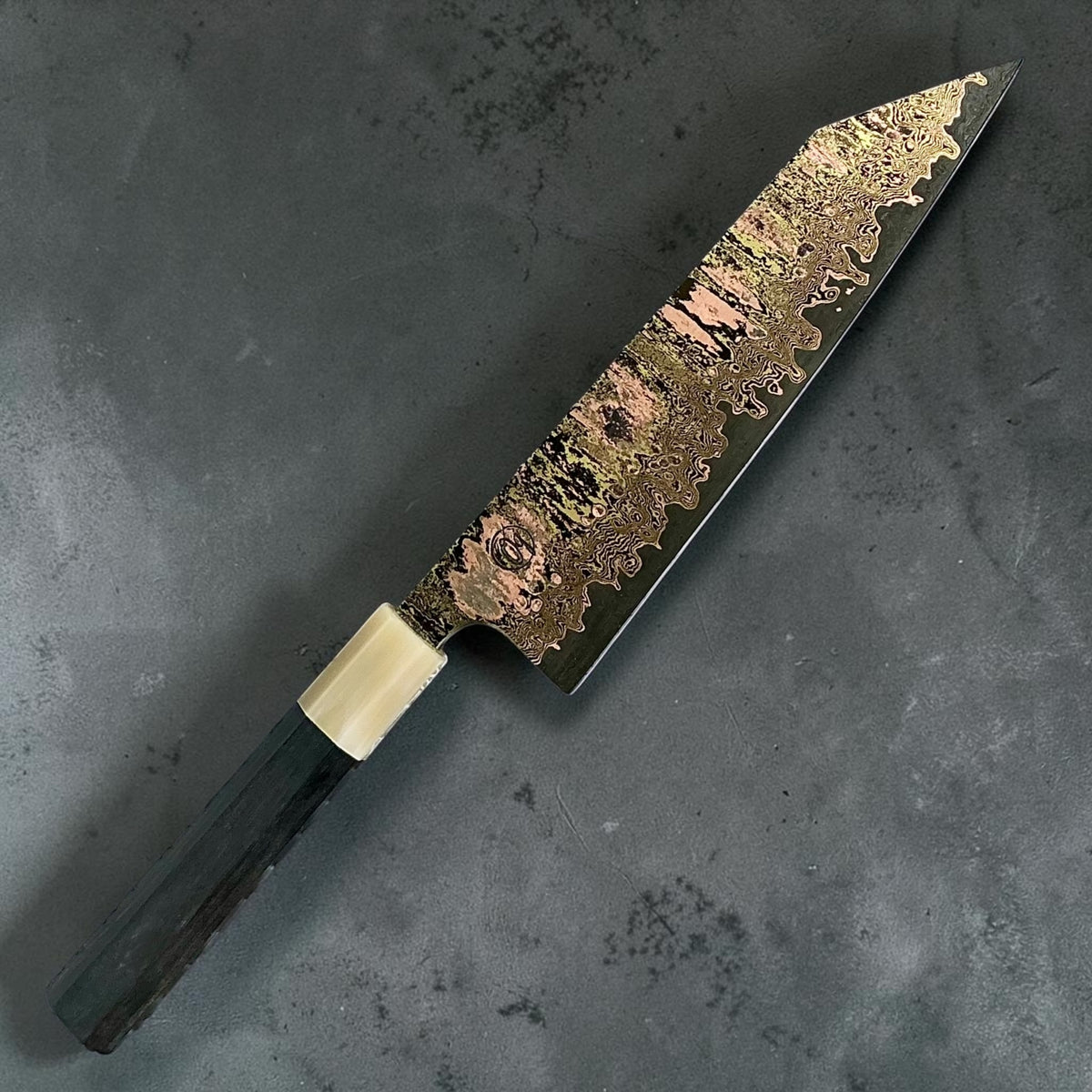 Tu Nguyen 52100 rainbow Damascus kiritsuke gyuto 210mm, Knife 3, photo 1 #knife_knife 3