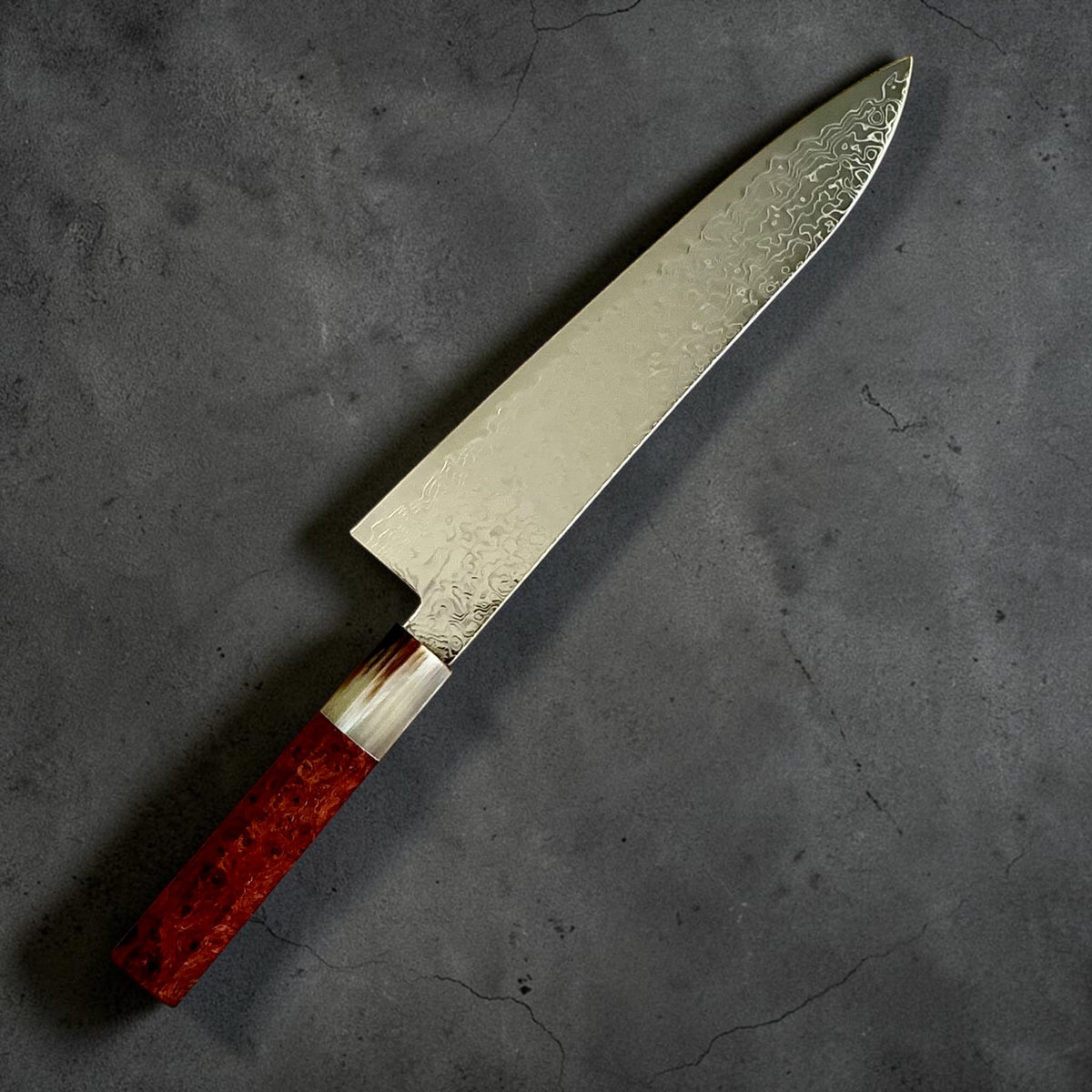 Hatsukokoro Ryuhyo SG2 Damascus Migaki Gyuto 210mm