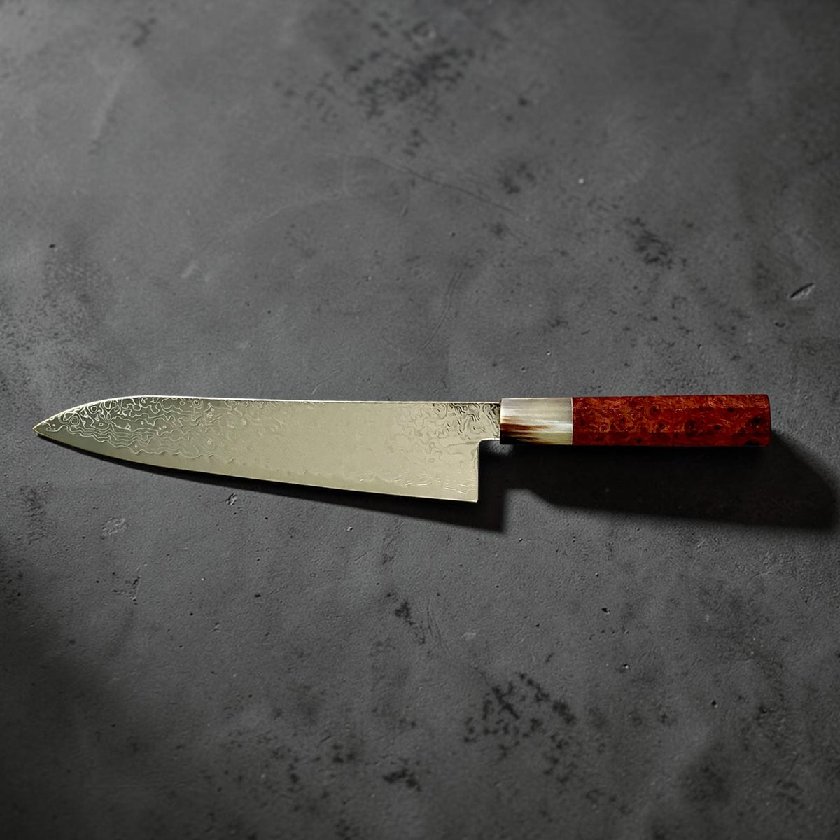 Hatsukokoro Ryuhyo SG2 Damascus Migaki Gyuto 210mm
