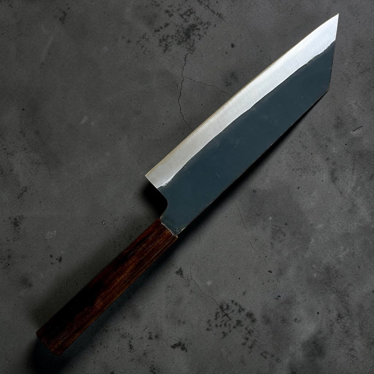 Hatsukokoro Kurogane Blue #2 Kurouchi Bunka 190mm with Mono Ebony Handle
