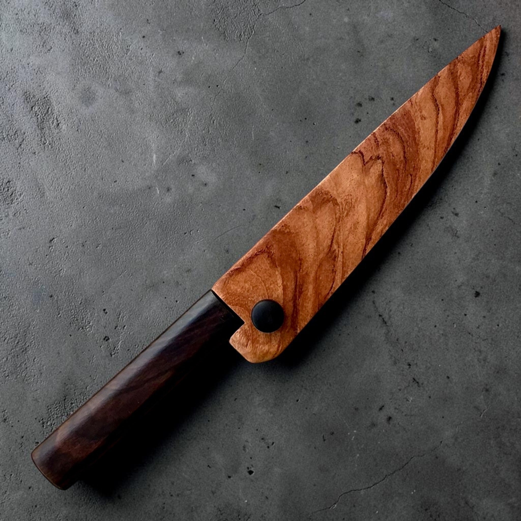 Dao Vua V3 52100 Kuro Tsuchime Petty with fitted wooden saya - front
