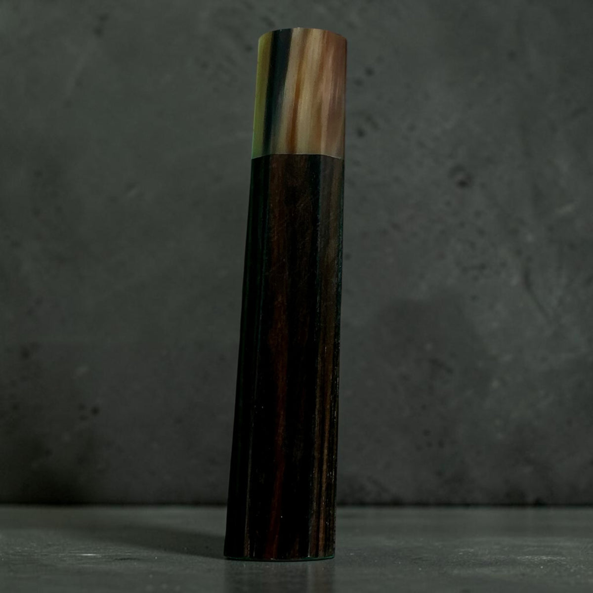 Ebony and horn wa handle No. 3, 135 mm, warm variegated horn and dark ebony #handle_no. 3 - 135 mm