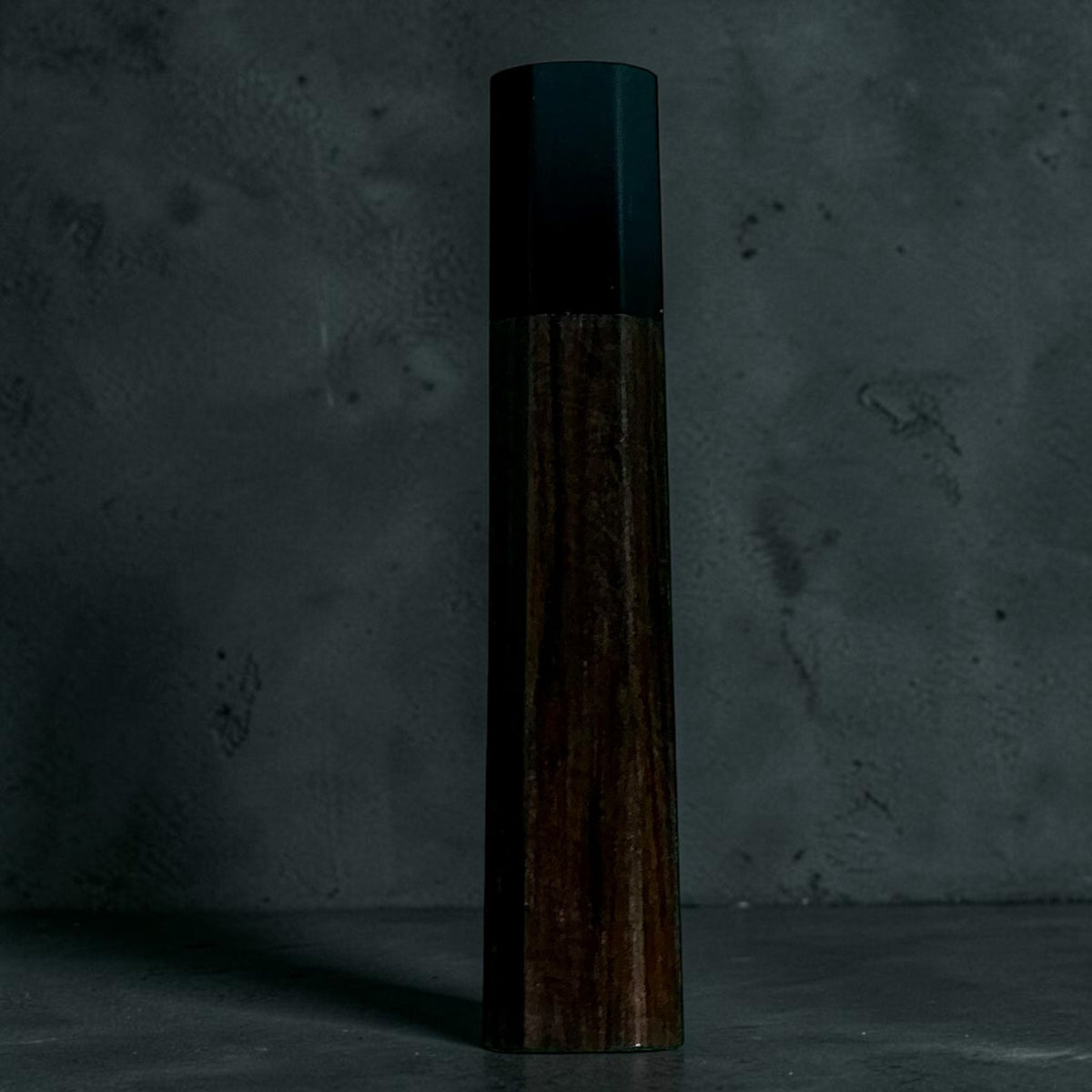 Ebony and horn wa handle No. 5, 124 mm, dark horn and brown ebony grain #handle_no. 5 - 124 mm