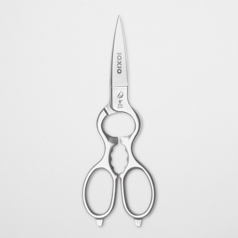 IOXIO Multi Cut Satin Finish 20 cm kitchen scissors, full view