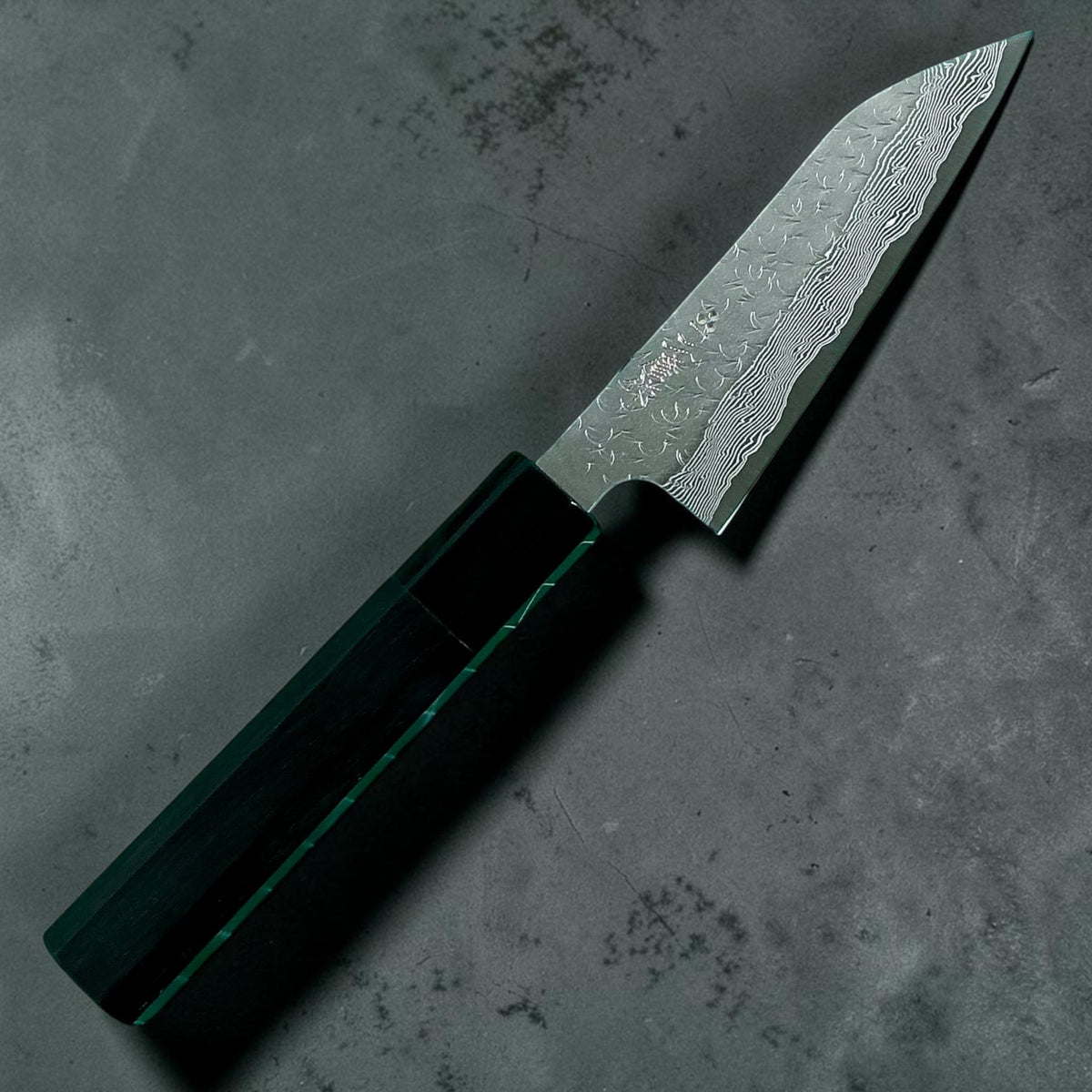Nigara STRIX Petty 125 mm met handvat van massief ebbenhout & hoorn, hoofdaanzicht #handle_mono ebony & horn