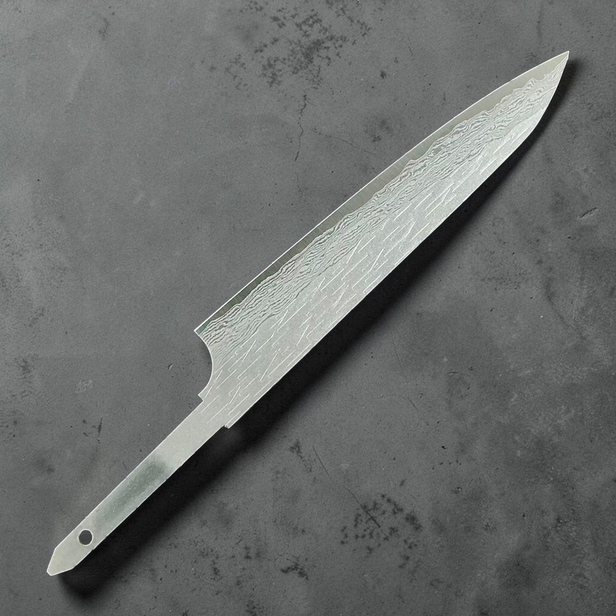 Nigara VG-XEOS Tsuchime Petty 150mm : lame seule, vue de dos #handle_blade only