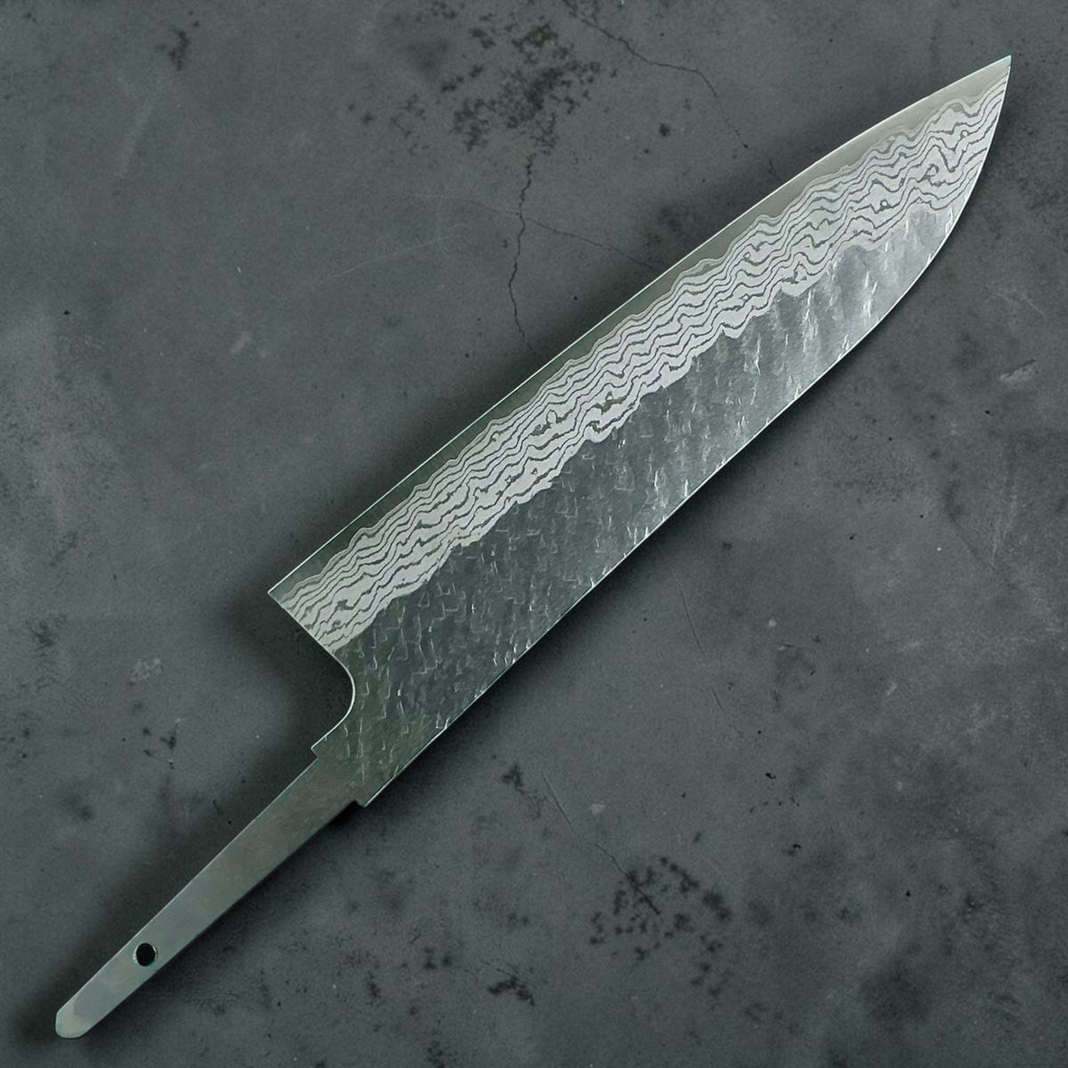 Nigara VG10 Gyuto 210mm, Sola lama, lama vista posteriore #handle_blade only
