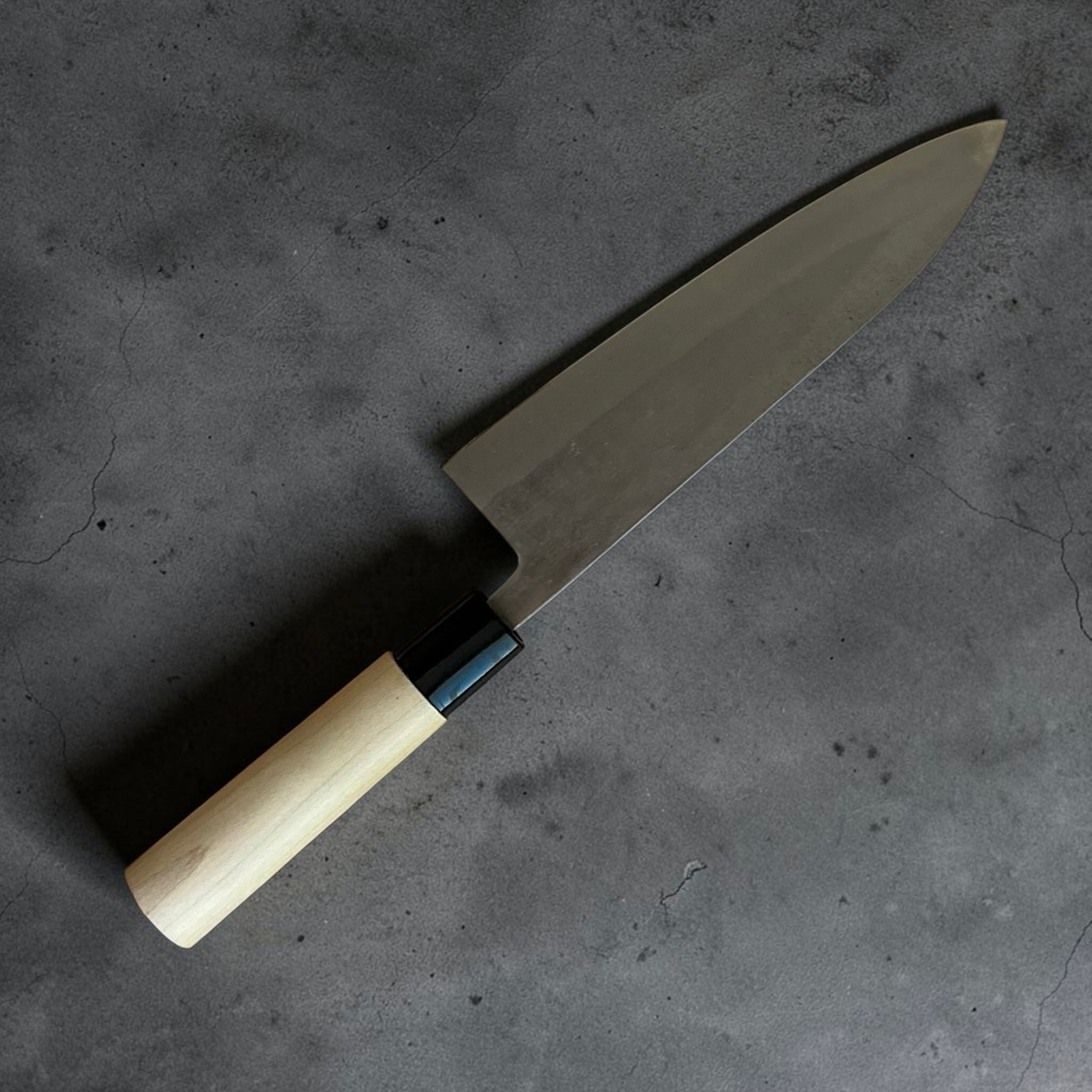 Teruyasu Fujiwara White #1 Nashiji Gyuto 180mm, dettaglio della lama