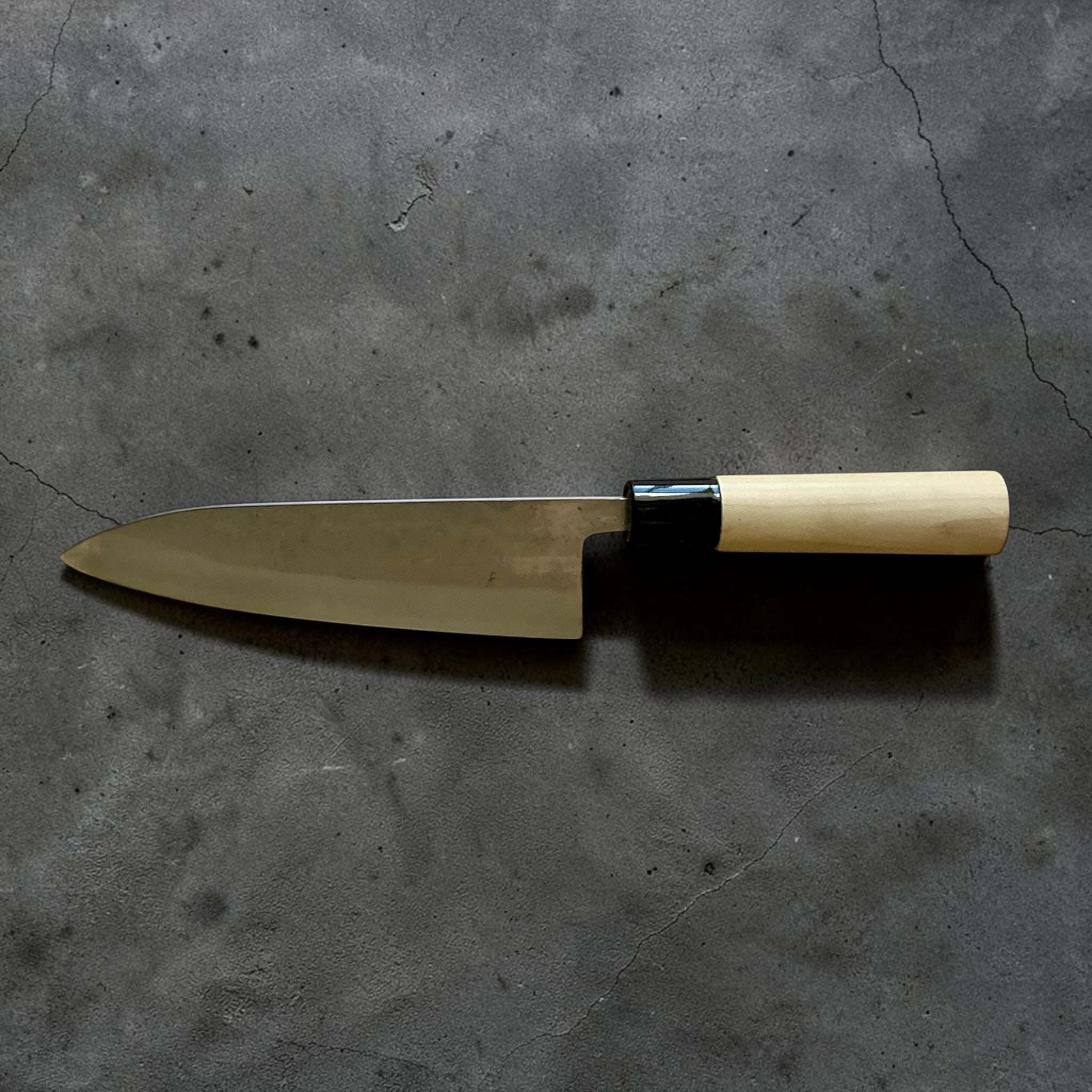 Teruyasu Fujiwara White #1 Nashiji Gyuto 180mm, reverse side