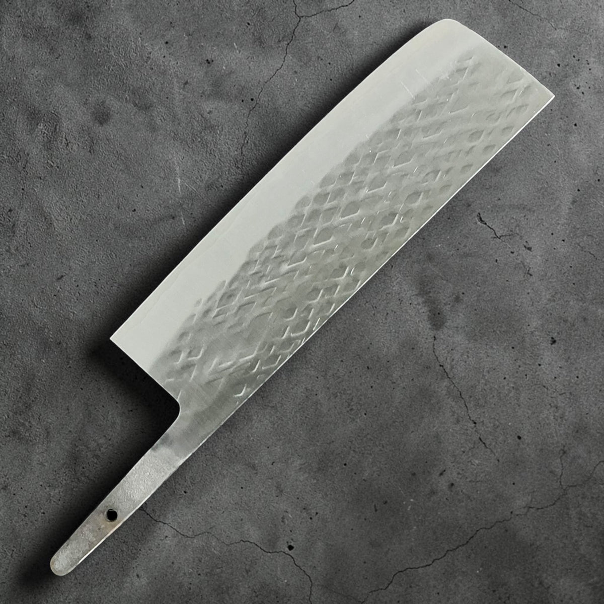 Tokushu Knife Tsuchime SLD 165mm Nakiri : lame seule, sans manche, vue de dos #handle_blade only