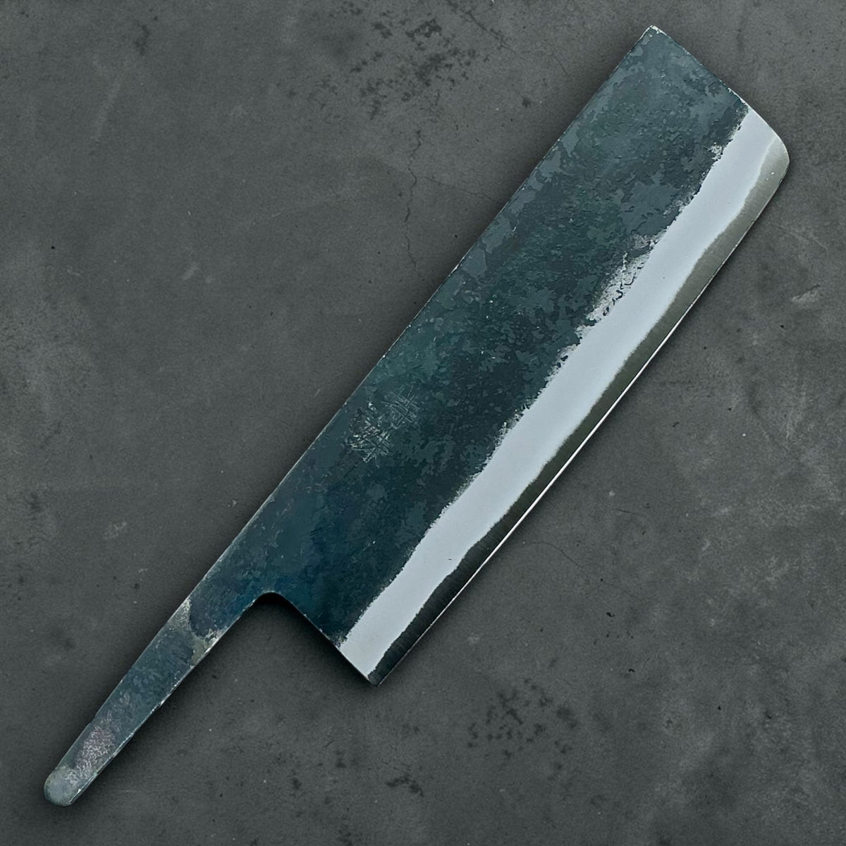 Tokushu Knife White No. 2 iron clad forged finish Nakiri 165 mm, blade only, bare blade front #handle_blade only