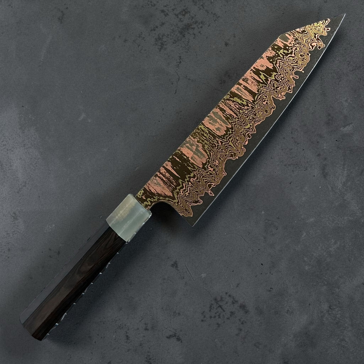 Tu Nguyen 52100 rainbow Damascus kiritsuke gyuto 210mm, Knife 4, photo 1 #knife_knife 4