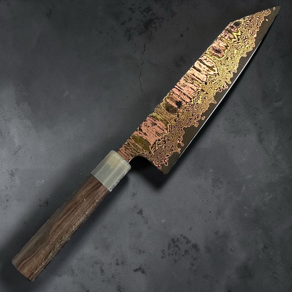 Tu Nguyen 52100 rainbow Damascus kiritsuke gyuto 210mm, Knife 6, photo 1 #knife_knife 6