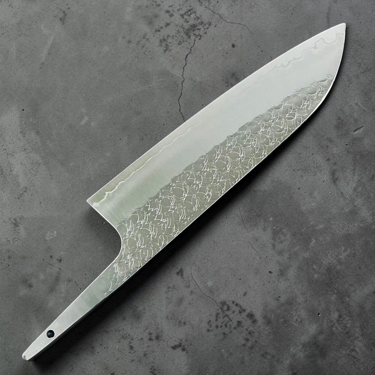 Yoshimi Kato SG2 Minamo Santoku 165 mm, Blade Only, reverse view #handle_blade only